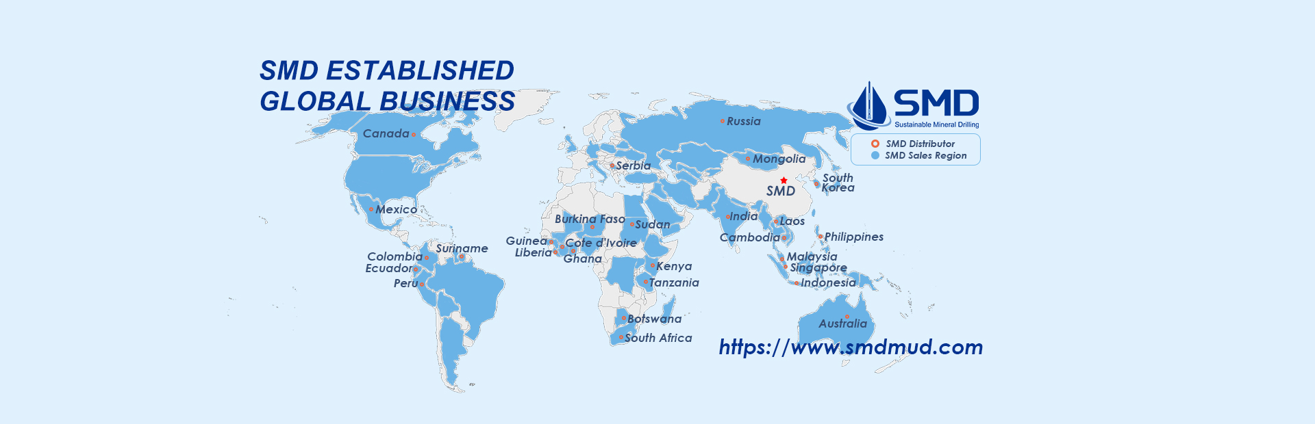 SMD drilling mud distributor in all of the world